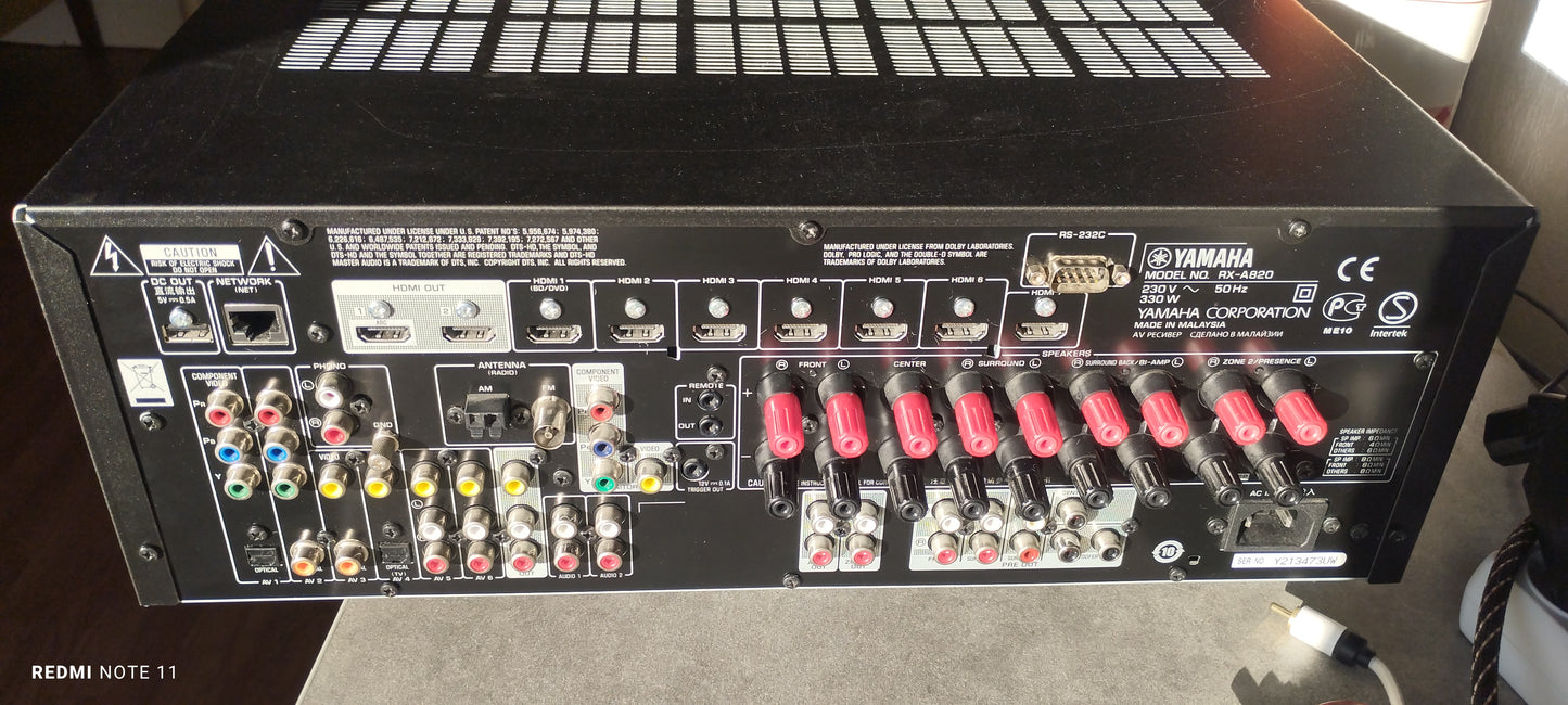 YAMAHA RX-A820 Noir